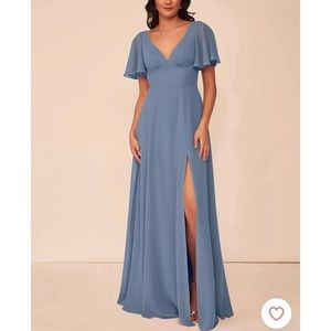 Azazie bridesmaid dress in twilight blue size 2